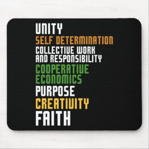 Kwanzaa Sieben Prinzipien Einheit und Entschlossen Mousepad