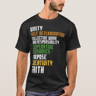 Kwanzaa Sieben Prinzipien Einheit und Entschlossen T-Shirt