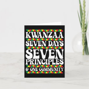 Kwanzaa Sieben Tage Sieben Prinzipien Eins Gemeins Karte