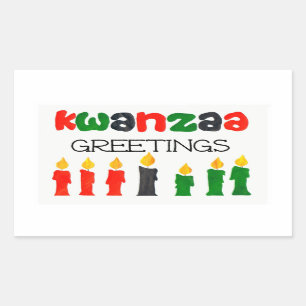 Kwanzaa Stickers mit Kerzen