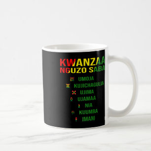Kwanzaa - Swahili für die sieben Grundsätze Kaffeetasse