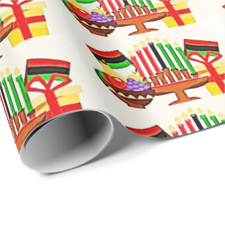 Kwanzaa Table Painting Geschenkpapier