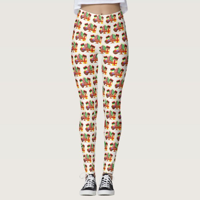 Kwanzaa-Tafelgemälde Leggings (Vorderseite)