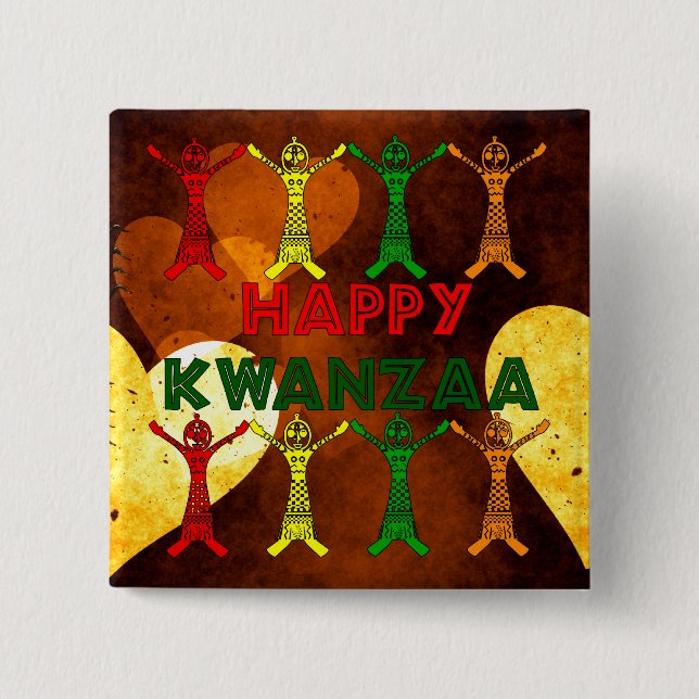 Kwanzaa-Tänzer Button (Vorderseite)