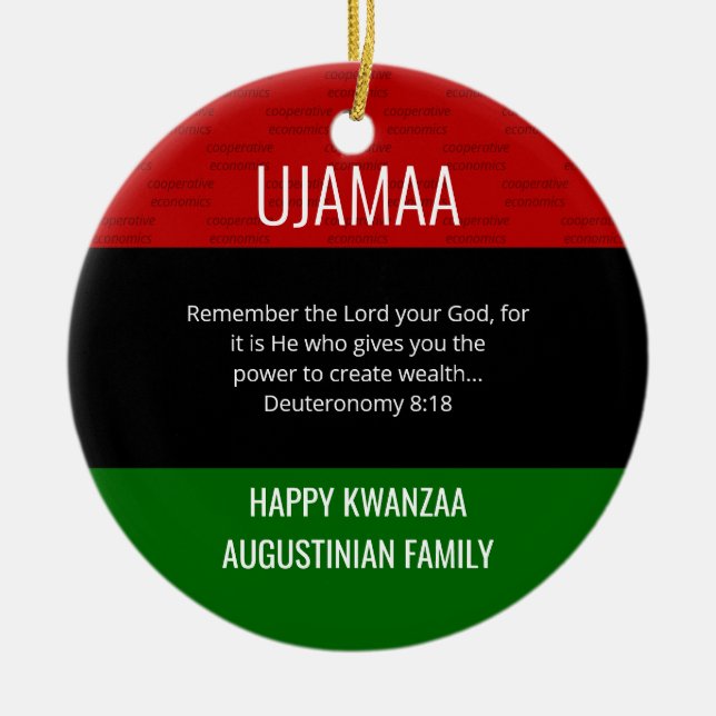 Kwanzaa UJAMAA Keramik Ornament (Vorne)