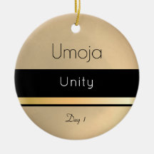 Kwanzaa Umoja Gold Schwarz-weißer Tag 1