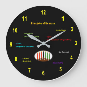 Kwanzaa Wall Clock Große Wanduhr