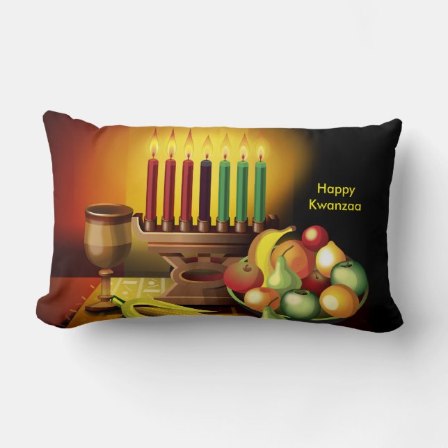 Kwanzaa-Wurfs-Kissen Lendenkissen (Vorderseite)