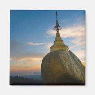 Kyaiktiyo Pagoda bei Sonnenuntergang Magnet