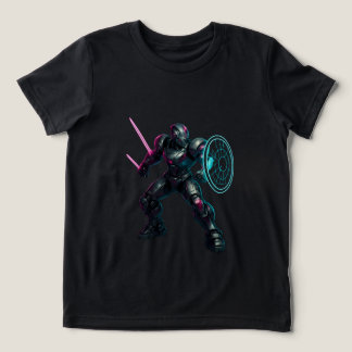 Kybernetischer Gladiator – Neonklingenkrieger Tri-Blend Shirt