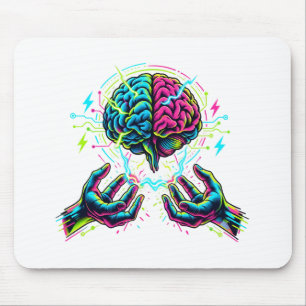 Kybernetischer Schaltkreis Gehirn Elektrotechnik Mousepad