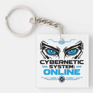 Kybernetisches System Online Futuristischer Robote Schlüsselanhänger