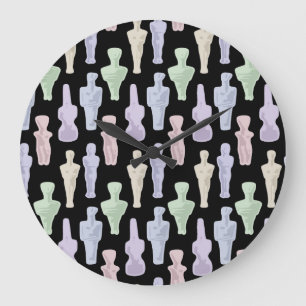 Kykladen-Figuren Große Wanduhr