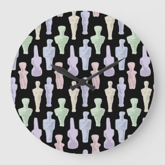 Kykladen-Figuren Große Wanduhr