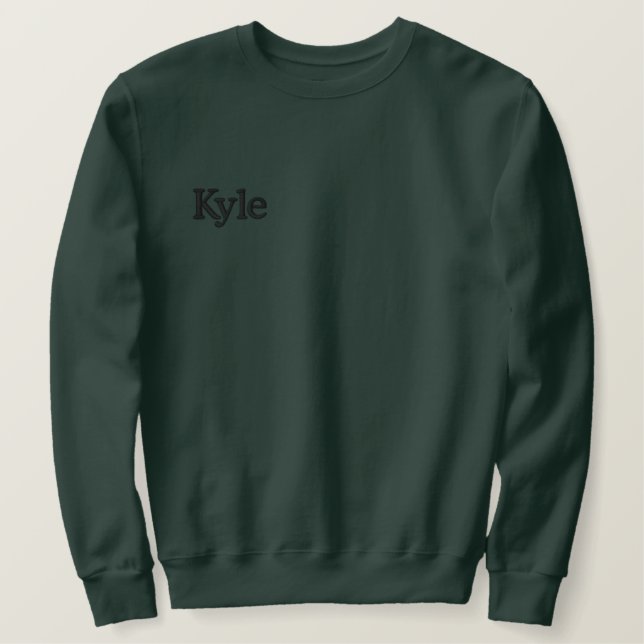 Kyle bestickte Männer Name, Besticktes Sweatshirt (Design vorne)
