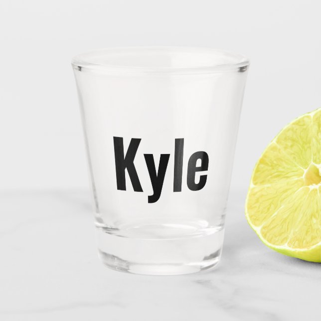 Kyle Mens Name Schnapsglas (Vorderseite)