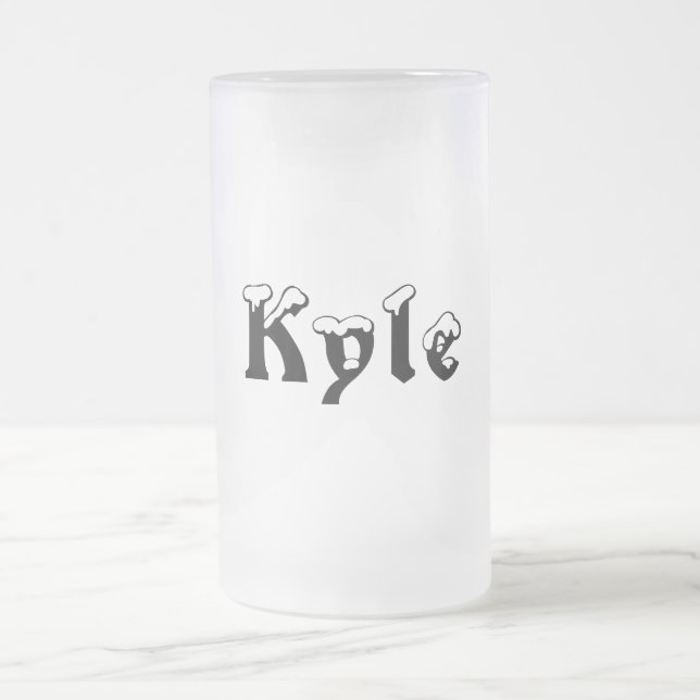 Kyle-Name Art-Mattierte Tasse (Mittel)