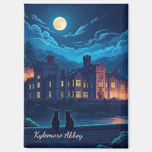 Kylemore Abbey Irland Katzen in der Nacht Magnet