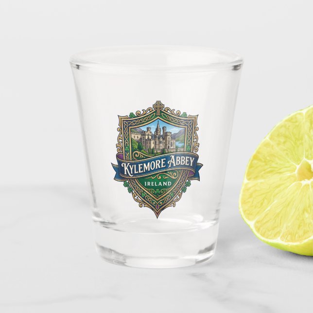Kylemore-Abtei Irland Schnapsglas (Vorderseite)