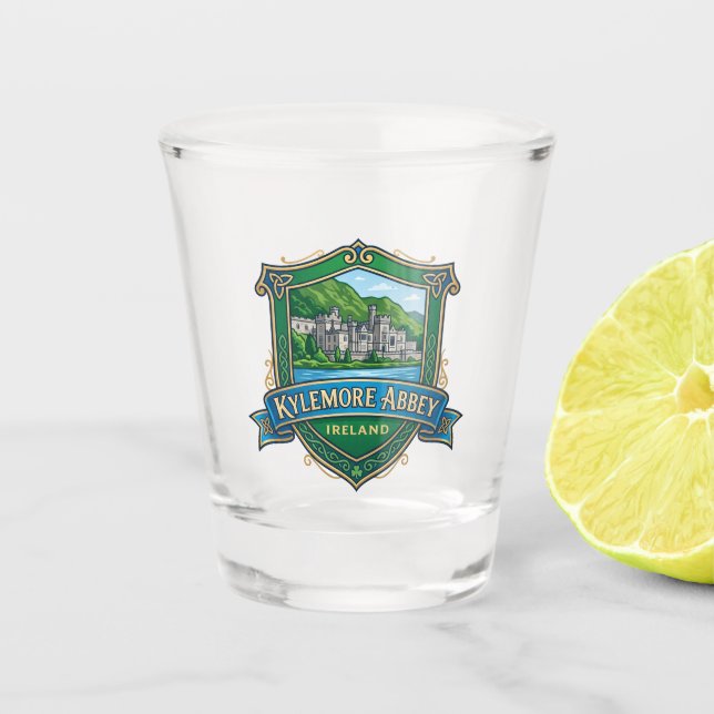 Kylemore-Abtei Irland Schnapsglas (Vorderseite)