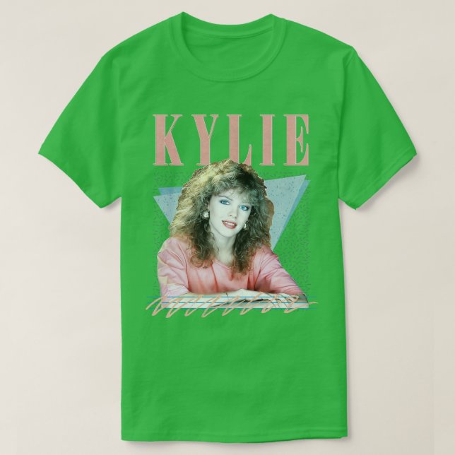 Kylie 80er Retro Fan Design T-Shirt (Design vorne)