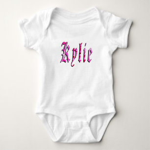 "Kylie" Floral Pink Kylie Name, Baby Strampler