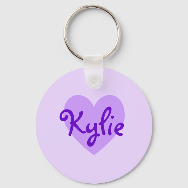 Kylie in Lila Schlüsselanhänger (Vorderseite)