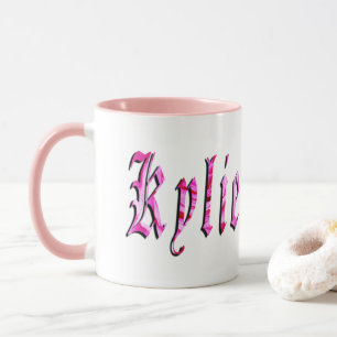 Kylie, Name, Logo Ringer Combo Kaffee Tasse. Tasse