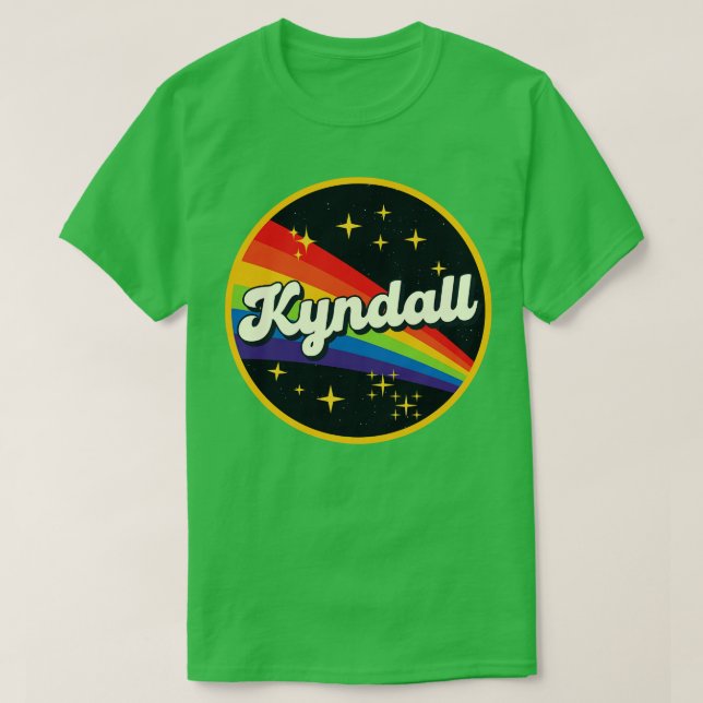Kyndall Rainbow in Space Vintag Style T-Shirt (Design vorne)
