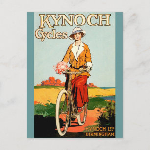 Kynoch Cycyles - Vintage Fahrradposter-Kunst Postkarte