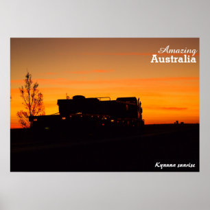 Kynuna-Sonnenaufgangsschild Poster
