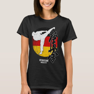 Kyokushin Deutschland Karate Deutsche Flagge Kyoku T-Shirt