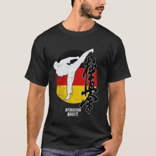 Kyokushin Deutschland Karate deutsche Flagge Kyoku T-Shirt