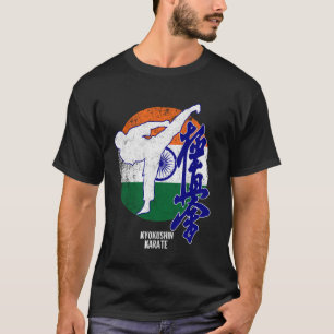 Kyokushin India Karate Indische Flagge Kyokushinka T-Shirt