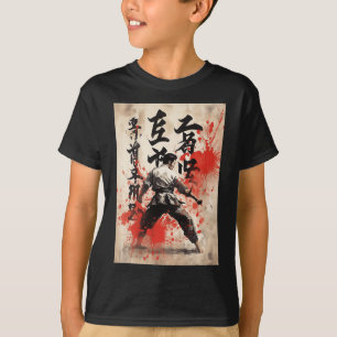 Kyokushin Karate Japanische Kalligrafie Kampfsport T-Shirt