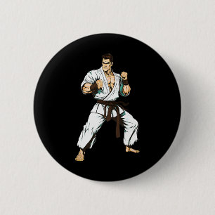 Kyokushin-Karate-Kämpfer - japanische Kampfsportar Button