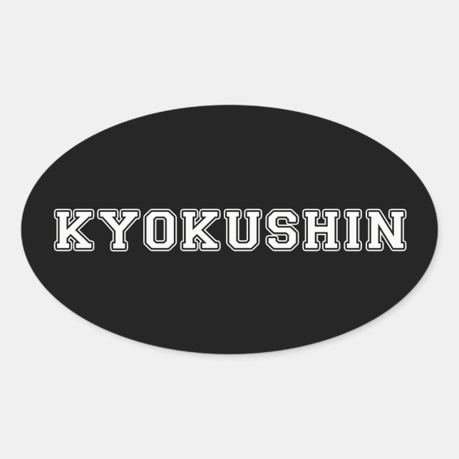 Kyokushin Karate Ovaler Aufkleber (Vorderseite)