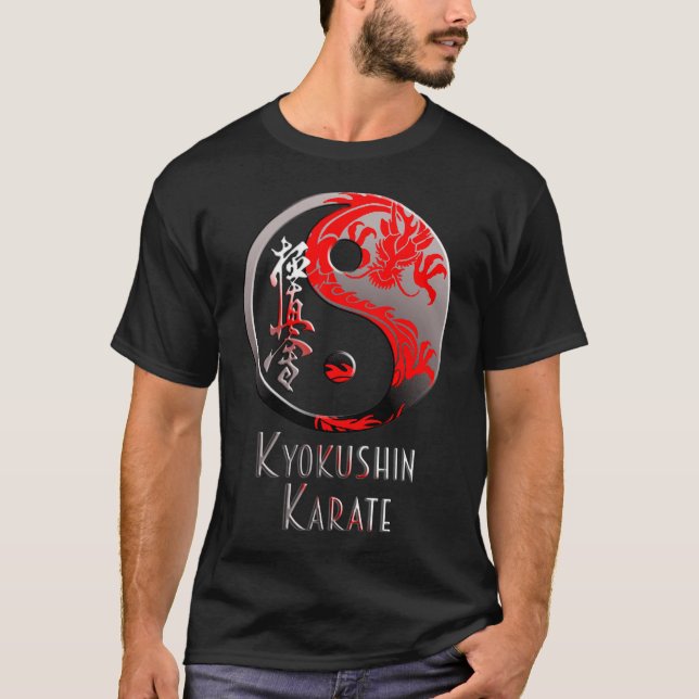 Kyokushin Karate Red Dragon - Budo für Kampfkunst T-Shirt (Vorderseite)