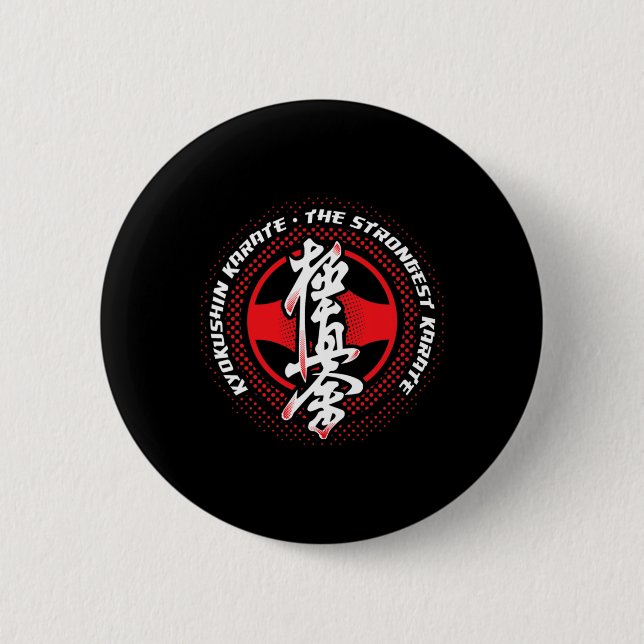 Kyokushin Karate Stärkster  Button (Vorderseite)