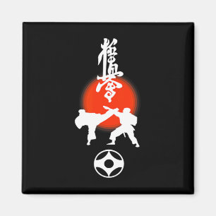 Kyokushin Kumite Karate Fan Design Magnet