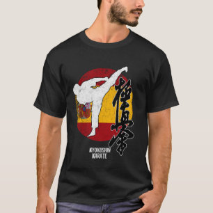 Kyokushin Spain Karate Spanische Flagge Kyokushink T-Shirt