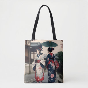 Kyoto Frühlings-Spaziergang Kimono-Tasche Tasche