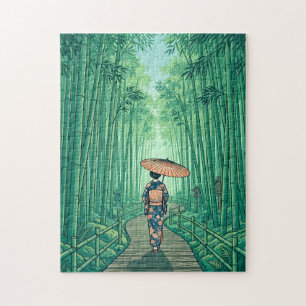 Kyoto Japan Bambuswald Puzzle Vintage 