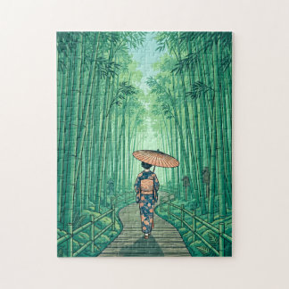 Kyoto Japan Bambuswald Puzzle Vintage 