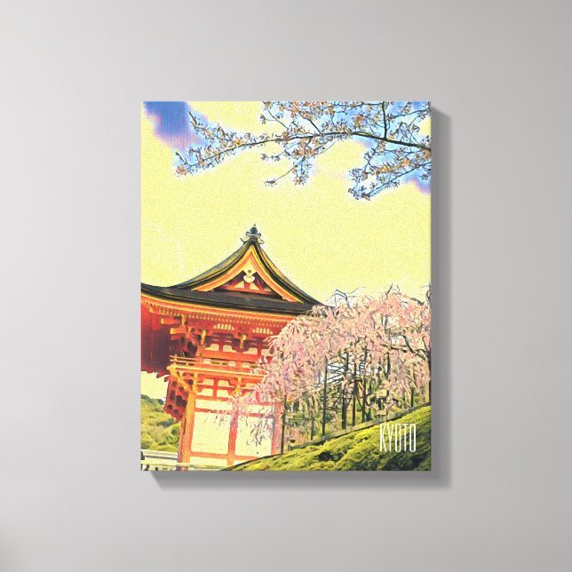 Kyōto Japan Cherry Blossom Reisefotografie Leinwanddruck (Vorderseite)