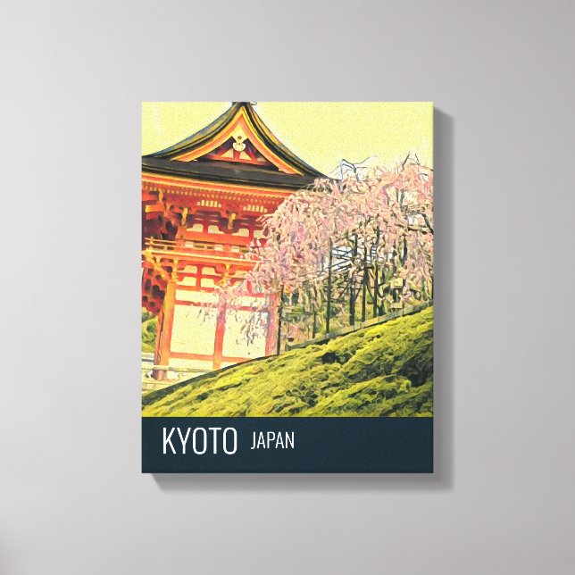 Kyōto Japan Cherry Blossom Reisefotografie Leinwanddruck (Vorderseite)