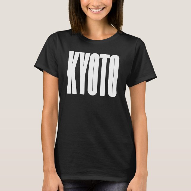 Kyoto - Japan City Bold Typografy Design T-Shirt (Vorderseite)