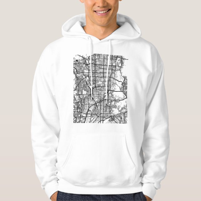 Kyoto Japan City Map Hoodie (Vorderseite)