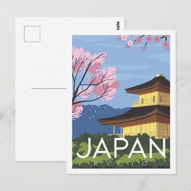 Kyōto Japan Eine berühmte Illustration über den Re Postkarte (Vorne/Hinten)