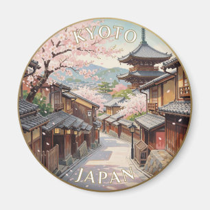 Kyoto Japan Indigo Kirsche Reise Magnet
